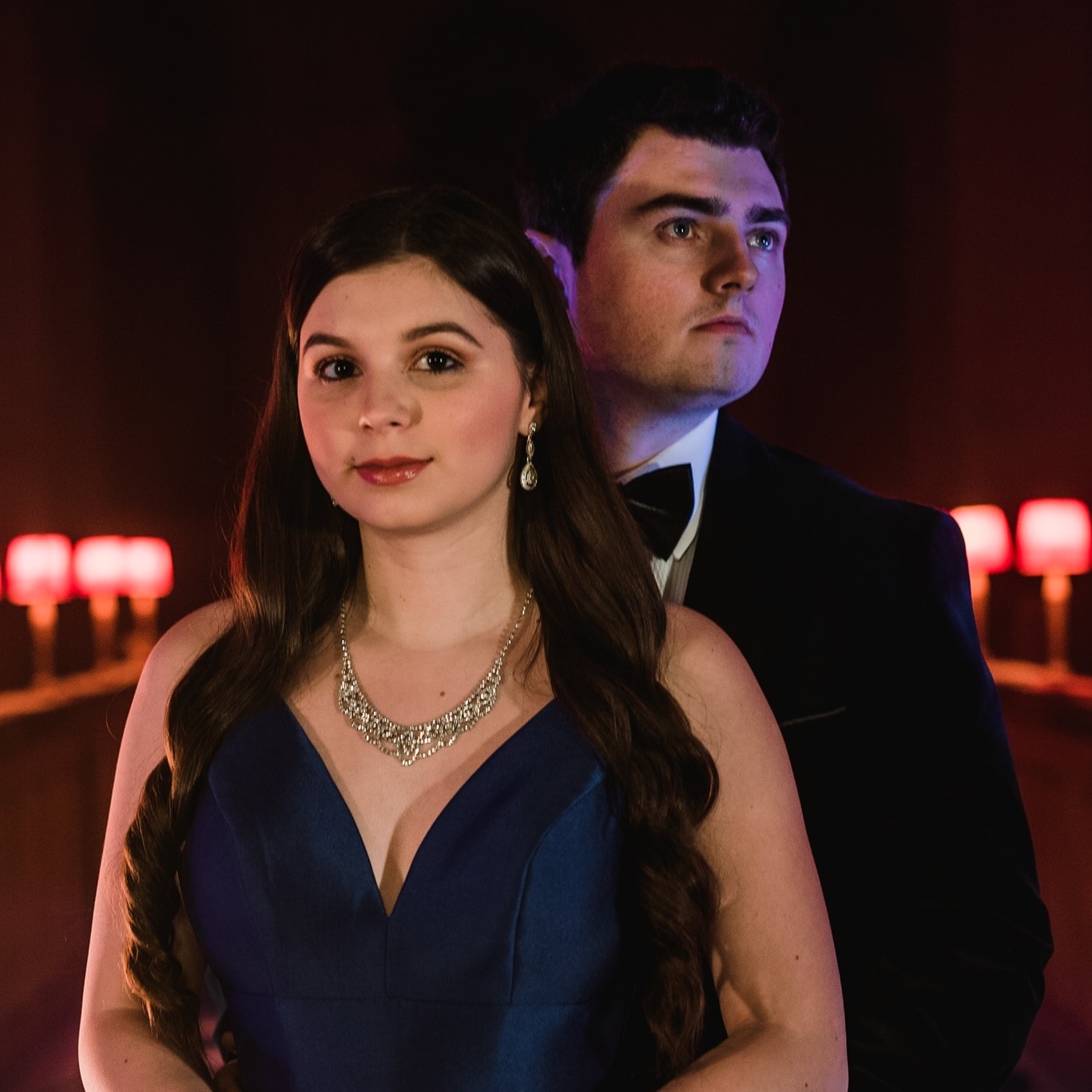 Conor and Victoria dressed for a gala
